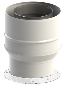 JEREMIAS złączka kotła JUNKERS 80/125-80/125, z uszczelką, biała STAL/STAL TWIN1831705080125